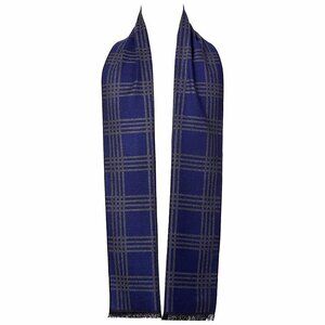 Mens Scarf Winter Fashion - Navy/Grey